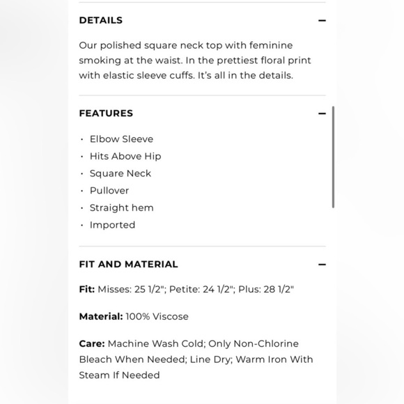 Talbots Womens Blue and White Floral Coastal Beach Puff Sleeve Smocked Sz XL - Picture 3 of 12